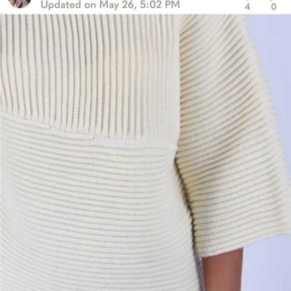J.O.A Los Angeles Jane Ribbed Mock neck Sweater in Creamy White S - Picture 3 of 11